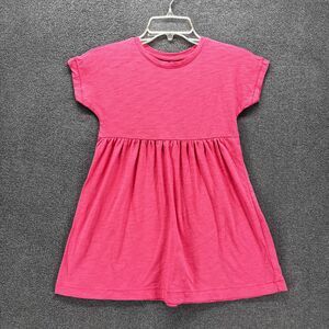 Old Navy Dress Girls Small 6‎ 7 Pink short sleeves beach summer crew neck
